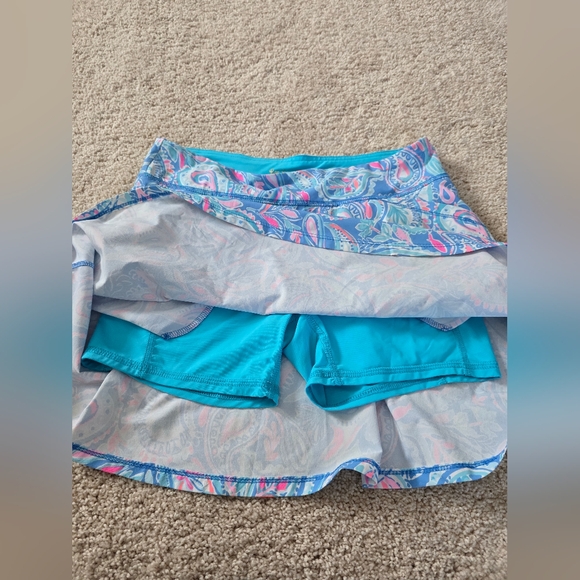Lilly Pulitzer Size 2 Womens Blue Mini Short Skirt Skort Luxletic - Picture 5 of 8